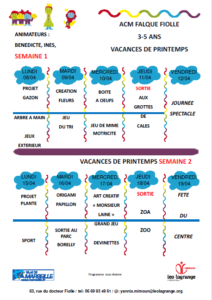 Lire la suite à propos de l’article VACANCES DE PRINTEMPS   3-5 ANS