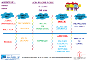 Lire la suite à propos de l’article ETE 2019    ELEMENTAIRE SEMAINE 1 : DU 8 AU 12 JUILLET